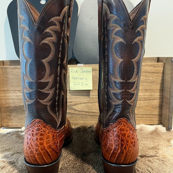 Nocona Burnished Tan Nile Hornback Croc. Cowboy Boots in Men\'s size 10D/10.5D main image 5